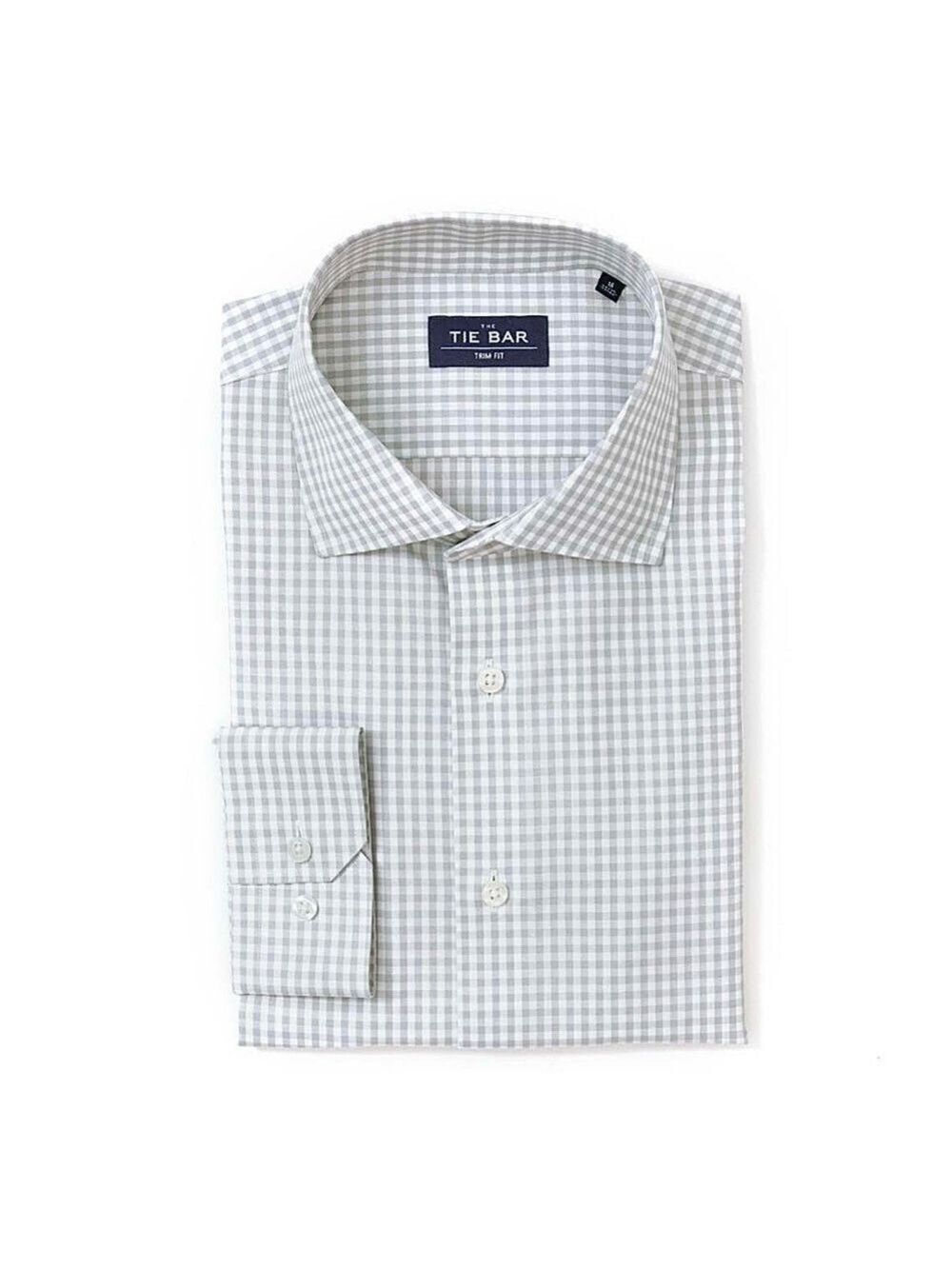 The Tie Bar Trim Fit Gingham Dress Shirt